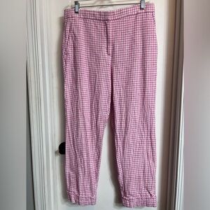 Herringbone Pink Cropped Pants